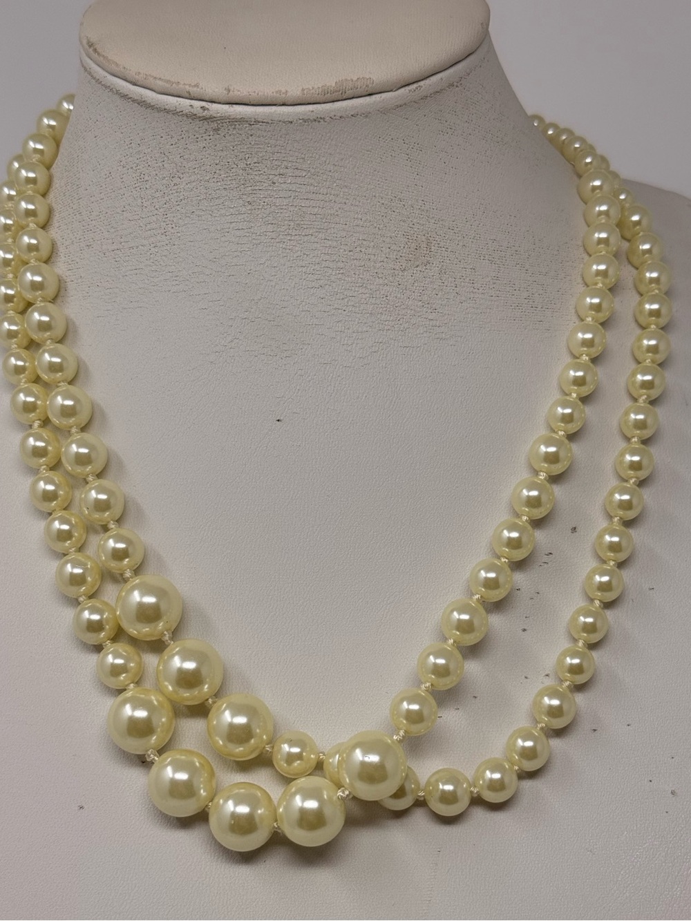 Classic Cream Faux Pearl Double-Strand Necklace by J Crew